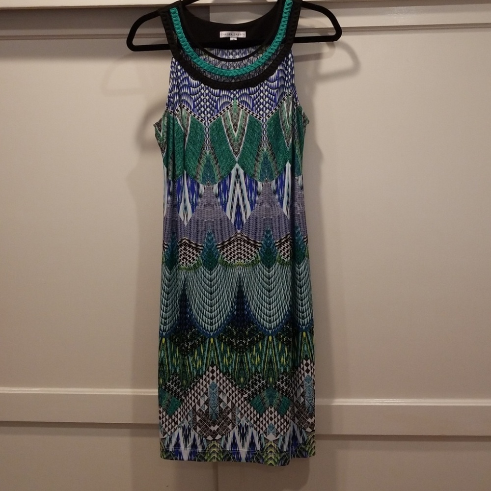 Sandra Darren Geometric Print Dress